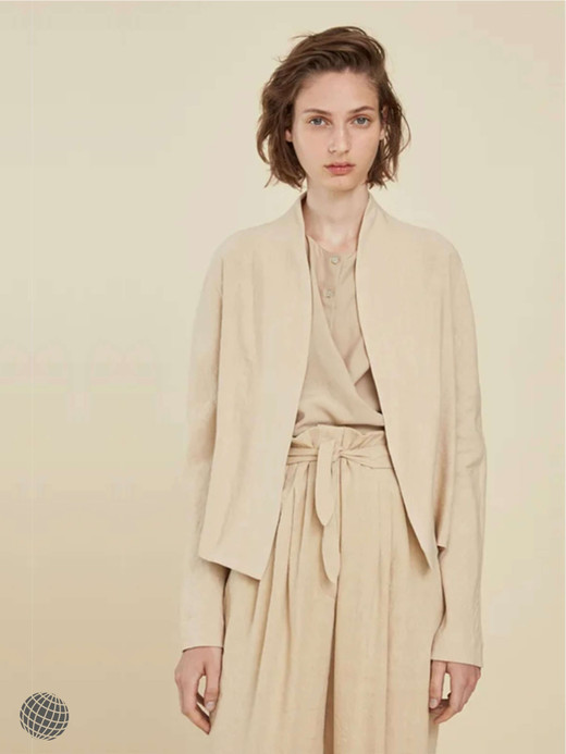 Cortan Silk Shirt     Spanish Minority * Electrospun Women's French look Elegant collarless Design Feeling Single Breasted Lace-up womens Shirts Blouse workwear tops for trending woman in khaki light tan brown Cortan Silk Shirt     Spanish Minority * Electrospun Women's French look Elegant collarless Design Feeling Single Breasted Lace-up womens Shirts Blouse workwear tops for trending woman in khaki light tan brown