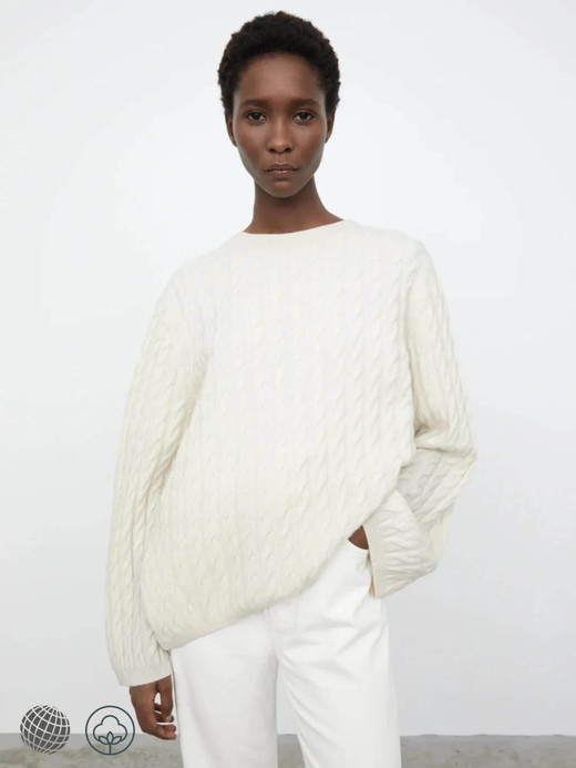 Cable Knit Cashmere Sweater Women’s round O-neck Casual Loose fit Style Longer Rear workwear womens pullovers Petite size Crewneck Sweaters for trending woman in white Autumn Fall Winter Spring Season Cable Knit Cashmere Sweater Women’s round O-neck Casual Loose fit Style Longer Rear workwear womens pullovers Petite size Crewneck Sweaters for trending woman in white Autumn Fall Winter Spring Season