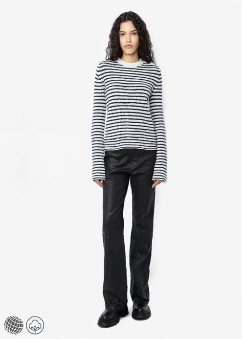Striped Cashmere Sweater Women's French look Round crewneck o-neck crochet knitted Tops Niche Striped Slim-fit Button 100 Cashmere Sweaters for Woman in blue and white striped Winter Spring womens fashion season Striped Cashmere Sweater Women's French look Round crewneck o-neck crochet knitted Tops Niche Striped Slim-fit Button 100 Cashmere Sweaters for Woman in blue and white striped Winter Spring womens fashion season