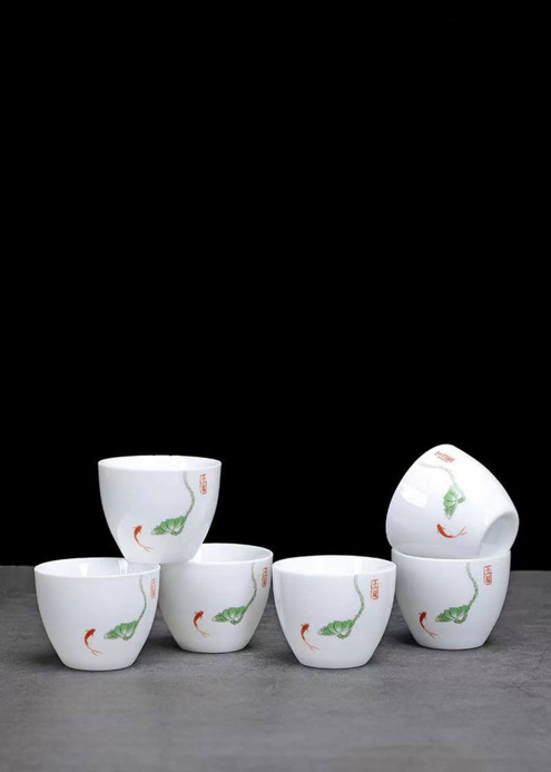 Japanese Ceramic Tea Cup carp 6-Piece Set spring Creative Egg Shaped 6pcs / Cups for Coffee and Tea Bowl Teacup Teacups Mugs Jingdezhen Mugs Puer Te with lily lillies Japanese Ceramic Tea Cup carp 6-Piece Set spring Creative Egg Shaped 6pcs / Cups for Coffee and Tea Bowl Teacup Teacups Mugs Jingdezhen Mugs Puer Te with lily lillies