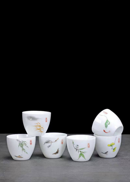 Japanese Ceramic Tea Cup 6-Piece Set views Japanese Ceramic Tea Cup 6-Piece Set views