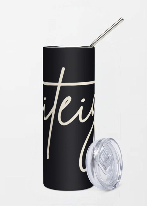 Stainless Steel Script Tumbler miteigi Logo miteigi-Logo branded product item travel mugs metal tumblers with straw and lid black with cosmic latte branding Stainless Steel Script Tumbler miteigi Logo miteigi-Logo branded product item travel mugs metal tumblers with straw and lid black with cosmic latte branding