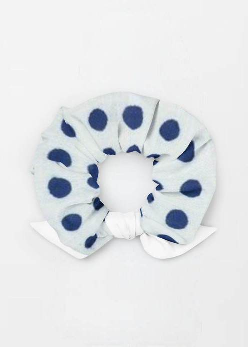 Recycled miteigi Mameshibori Scrunchie Women’s miteigi traditional Japanese designed dots wrist hair ties for woman in polka dot blue in white Womens headband headwear accessory Recycled miteigi Mameshibori Scrunchie Women’s miteigi traditional Japanese designed dots wrist hair ties for woman in polka dot blue in white Womens headband headwear accessory
