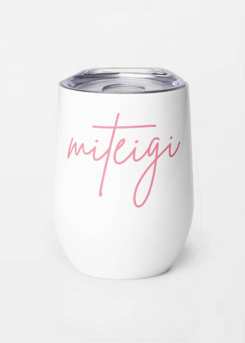 miteigi Tumbler Script Logo petal pink miteigi Tumbler Script Logo petal pink