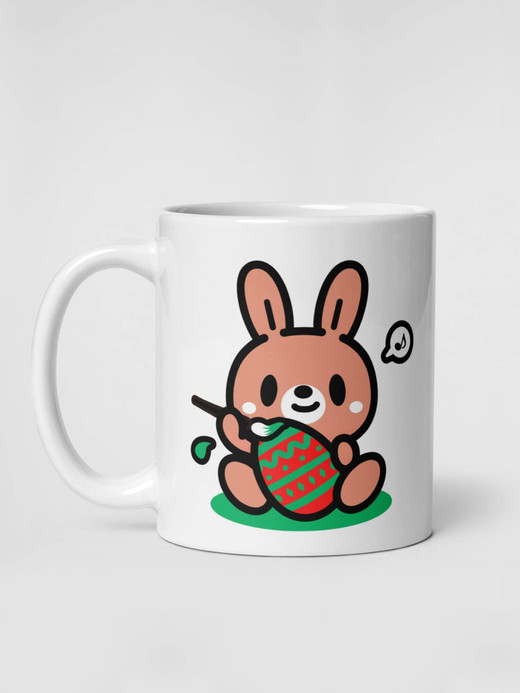 Glossy Easter Bunny Mug Cartoon Rabbit animal drinks cup coffee, tea, juice, milk drinking cups miteigi branded product item tumblers ceramics in white with brown multicolor pattern Ceramic Anime Rabbits Gifts mugs Glossy Easter Bunny Mug Cartoon Rabbit animal drinks cup coffee, tea, juice, milk drinking cups miteigi branded product item tumblers ceramics in white with brown multicolor pattern Ceramic Anime Rabbits Gifts mugs