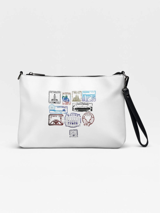 Cali Crossbody Bag    Unisex Men’s Women’s Classic Vintage PU faux vegan leather Belt miteigi Branded Print Chest Bags Hip Hop Streetwear for Man Woman in red white, black multicolor prints Californian USA American cities places  El Pueblo Du Nuestra Sēñora La Reina De Los Angeles De Pocuiumcula , California 213, Santa Monica, Olvera Street, Malibu, Berverley Hills, Hollywood, Little Tokyo, LAX, LA, Watts Towers, Pasedena City of Roses Historical United States Of America with Japanese traditional motif on back Cali Crossbody Bag    Unisex Men’s Women’s Classic Vintage PU faux vegan leather Belt miteigi Branded Print Chest Bags Hip Hop Streetwear for Man Woman in red white, black multicolor prints Californian USA American cities places  El Pueblo Du Nuestra Sēñora La Reina De Los Angeles De Pocuiumcula , California 213, Santa Monica, Olvera Street, Malibu, Berverley Hills, Hollywood, Little Tokyo, LAX, LA, Watts Towers, Pasedena City of Roses Historical United States Of America with Japanese traditional motif on back