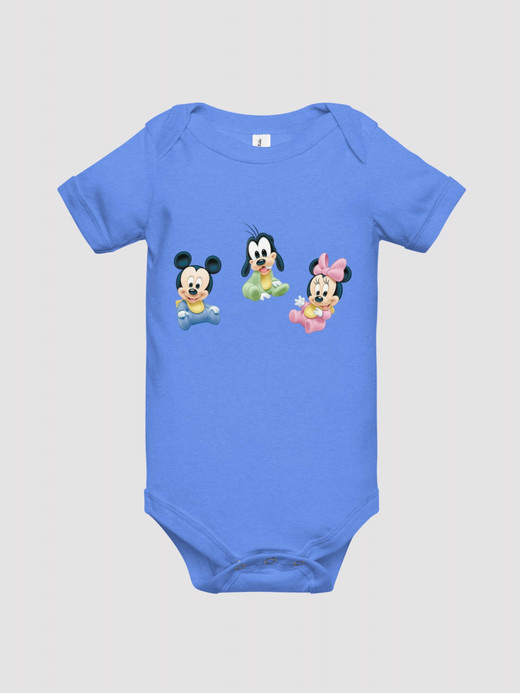 Baby Disney One Piece Genderful boys short sleeves crewneck Bodysuit Babies round crew neck o-neck Bella + Canvas one-pieces Pluto Mickey and Minnie Mouse bodysuits in blue Baby Disney One Piece Genderful boys short sleeves crewneck Bodysuit Babies round crew neck o-neck Bella + Canvas one-pieces Pluto Mickey and Minnie Mouse bodysuits in blue