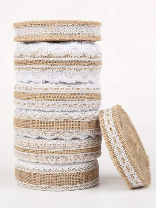 Natural Jute Burlap Ribbon 2M 5M    Rustic vintage wedding decor, Hessian lace jute roll Merry Christmas, Party Event supplies DIY ribbons Natural Jute Burlap Ribbon 2M 5M    Rustic vintage wedding decor, Hessian lace jute roll Merry Christmas, Party Event supplies DIY ribbons