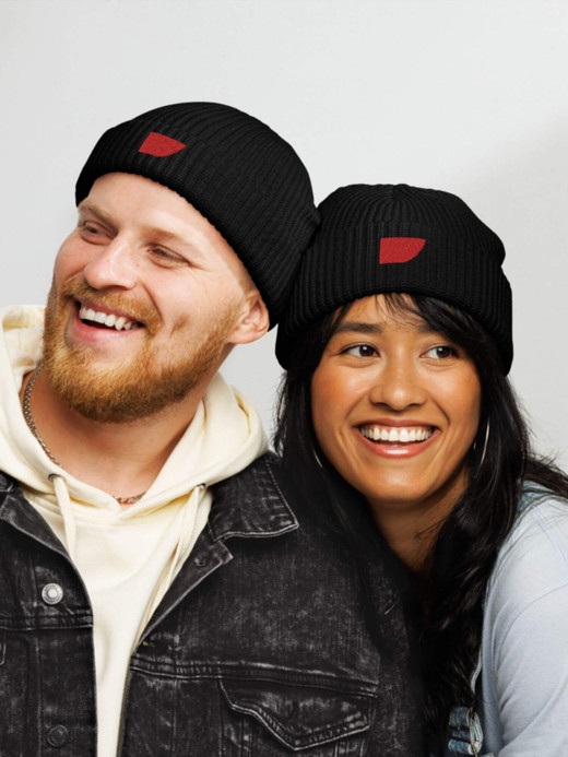 Fisherman Beanie Genderful Men’s Women’s solid color one size hat for man woman in brown Mens Womens one size fit unisex headwear beanies anywear hats with red miteigi swoosh logo in black Fisherman Beanie Genderful Men’s Women’s solid color one size hat for man woman in brown Mens Womens one size fit unisex headwear beanies anywear hats with red miteigi swoosh logo in black
