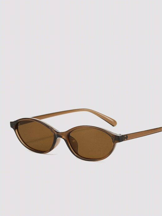 Oval Sunglasses   Genderful Women's Men’s chic sun glasses Ladies shades Trends Summer sexy small fashion unique womens mens anywear eyewear Unisex XY Glasses for woman man in brown