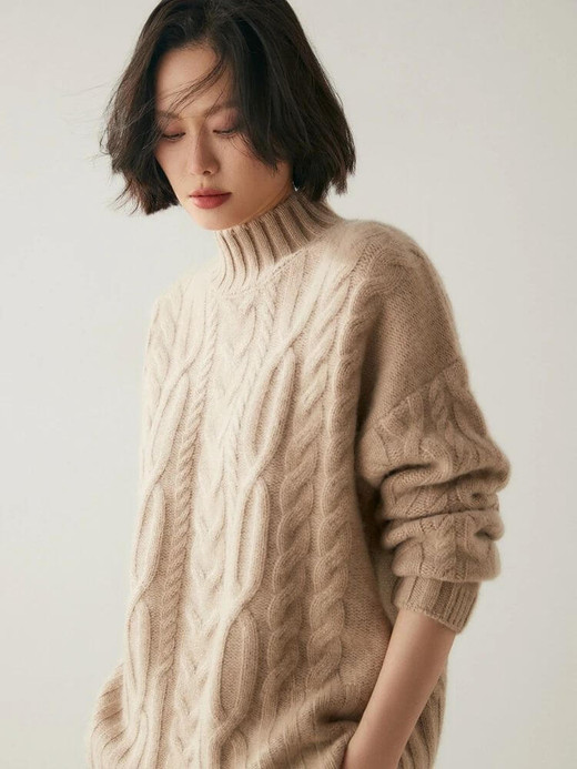 Classic CashSoft Cable-Knit Sweater Women’s heavyweight 100% Cashmere sweaters for woman Cable knitting vintage loose fit pullovers knitted Jersey Womens Fall Autumn Winter Mockneck turtleneck Tops in camel color Classic CashSoft Cable-Knit Sweater Women’s heavyweight 100% Cashmere sweaters for woman Cable knitting vintage loose fit pullovers knitted Jersey Womens Fall Autumn Winter Mockneck turtleneck Tops in camel color