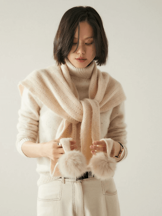 CashSoft Scarf Women’s 100% Cashmere knit Fall Autumn Winter hollow hairball shawls for woman Simple elegant grace style knitting wraps womens Soft warm knitted Tops in beige cream CashSoft Scarf Women’s 100% Cashmere knit Fall Autumn Winter hollow hairball shawls for woman Simple elegant grace style knitting wraps womens Soft warm knitted Tops in beige cream