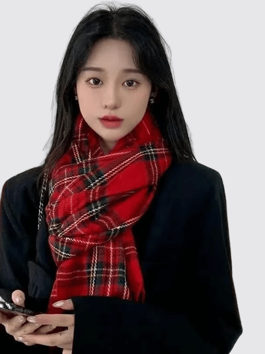 Plaid Fringed Shawl Scarf Women’s warm atmosphere tassels scarves for woman in red Birthday Christmas Holiday Seasonal Gifts Winter versatile student couple womens checkered wrap Plaid Fringed Shawl Scarf Women’s warm atmosphere tassels scarves for woman in red Birthday Christmas Holiday Seasonal Gifts Winter versatile student couple womens checkered wrap