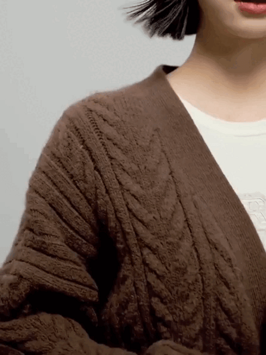 Loose Fit Cardigan      Women’s casual cable stitch ribbed trim patch pockets button-up wooden buckle twist buttons knitted V-neck long sleeves texture Cardigans for woman in coffee brown  Womens Fall Autumn Spring Sweaters #W43W56258 Loose Fit Cardigan      Women’s casual cable stitch ribbed trim patch pockets button-up wooden buckle twist buttons knitted V-neck long sleeves texture Cardigans for woman in coffee brown  Womens Fall Autumn Spring Sweaters #W43W56258
