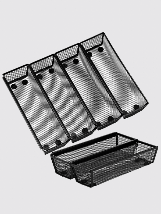 Metal Drawer Organizer 6-Piece 6Pcs Mesh silverware utensil drawers organizers with Interlocking arm for Kitchen flatware fork spoon knife Study room sundries Office supplies organization in black Metal Drawer Organizer 6-Piece 6Pcs Mesh silverware utensil drawers organizers with Interlocking arm for Kitchen flatware fork spoon knife Study room sundries Office supplies organization in black