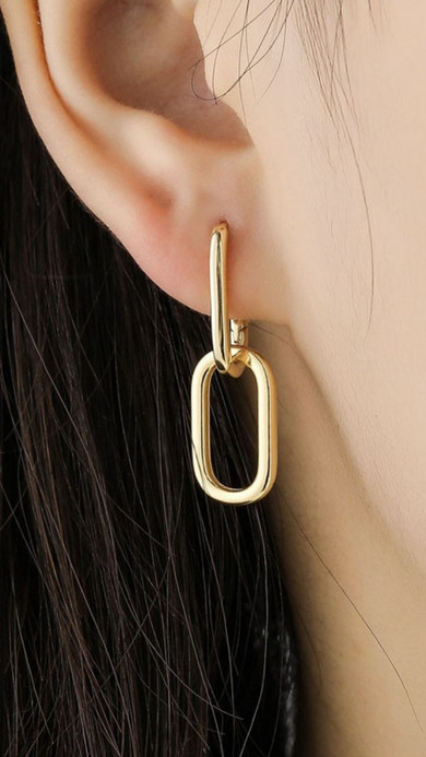 Womens Authentic 925 Sterling Silver Geometric Oval Hoop Earrings For Women Woman Jewelry In Silver Gold Trending Womens Authentic 925 Sterling Silver Geometric Oval Hoop Earrings For Women Woman Jewelry In Silver Gold Trending