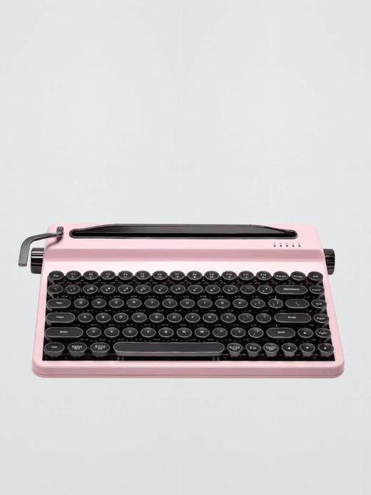 YUNZII QL75 Mac/Win Mechanical Keyboard Typewriter iPad Laptop Tablet Typewriter Mechanical Keyboard interface, QMK/VIA Custom RGB Hot-Swap Retro Wireless Keyboard for Mac/Win, Round Keycaps in Pink YUNZII QL75 Mac/Win Mechanical Keyboard Typewriter iPad Laptop Tablet Typewriter Mechanical Keyboard interface, QMK/VIA Custom RGB Hot-Swap Retro Wireless Keyboard for Mac/Win, Round Keycaps in Pink