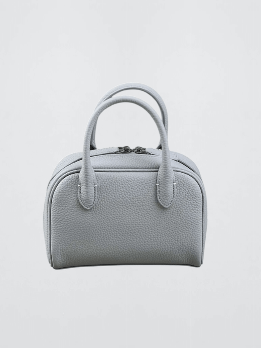 Women’s woman womens french look Fashionable top layer cowhide leather Boston bowling single shoulder strap slant crossbody soft zipper closure internal compartment handbags bags in light teal blue Women’s woman womens french look Fashionable top layer cowhide leather Boston bowling single shoulder strap slant crossbody soft zipper closure internal compartment handbags bags in light teal blue
