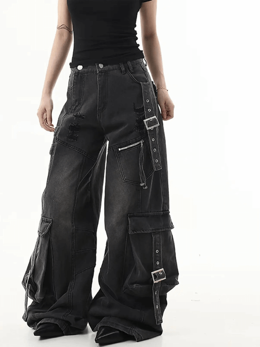 Women’s woman womens small-, tall-, plus-, size Hip Hop regular loose fit 8-Pockets zipper button-fly close belted distressed holed Baggy Gothic Denim holes Trousers Girl Full Length Cargo Pants Vintage Woman Clothing Streetwear Jeans Clothes in light washed black Women’s woman womens small-, tall-, plus-, size Hip Hop regular loose fit 8-Pockets zipper button-fly close belted distressed holed Baggy Gothic Denim holes Trousers Girl Full Length Cargo Pants Vintage Woman Clothing Streetwear Jeans Clothes in light washed black
