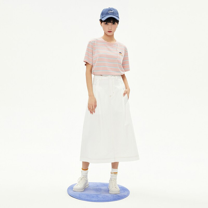 High Rise Classic Skirt Women's Japanese A Line High Waist Mid-Calf Solid White Beige Color Vintage Basic Japan Skirts For Woman Detail High Rise Classic Skirt Women's Japanese A Line High Waist Mid-Calf Solid White Beige Color Vintage Basic Japan Skirts For Woman Detail