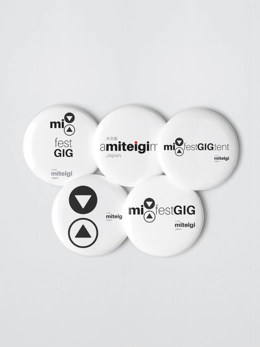 mi GIG Lapel Pin 5-Piece Set mix festival gig tent mix gear Hat Bag accessory Badge Metal Lapel Pins miteigi logo branded in white mi GIG Lapel Pin 5-Piece Set mix festival gig tent mix gear Hat Bag accessory Badge Metal Lapel Pins miteigi logo branded in white