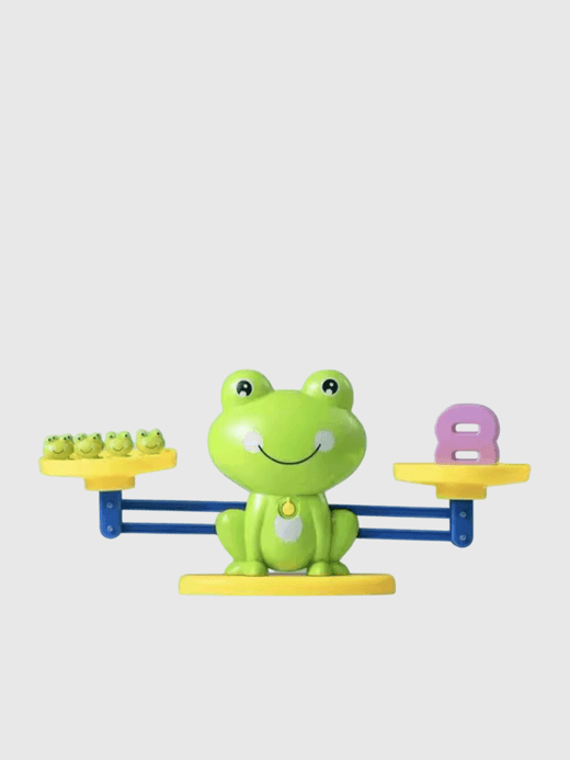 Children's Kids Digital Frog Scale Mathematics Teaching Tools Early Education Puzzle Addition And Subtraction Enlightenment Toys in green