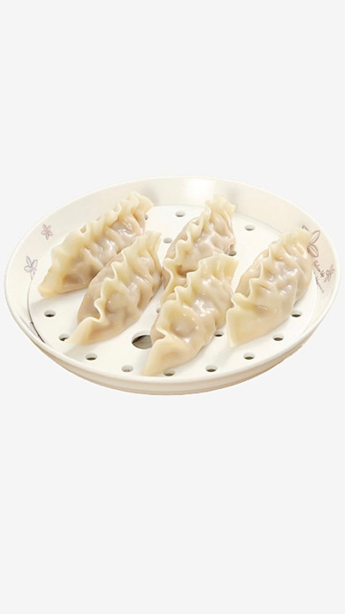 Japan Ceramic Porous Steaming Plate Round Dumpling Plate Draining Steamed Bun Japanese Water Separating Steaming Plates Trending