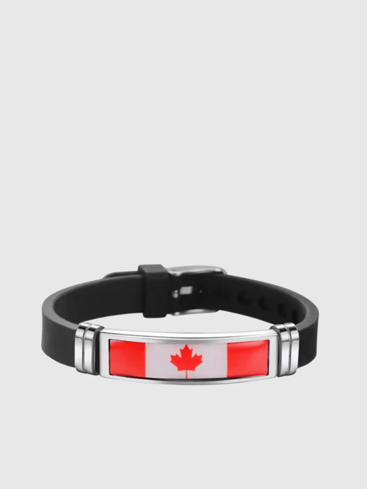 Unisex genflex genderfluid gender neutral for Men Women Womans Mans Canadian Country National Flag Bracelet Bangle Gifting with black color