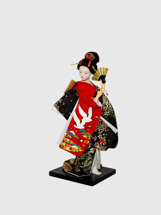 Japanese Kimono figurine doll Tabletop Ornament Art Geisha girl Crafts Asian Kabuki Figure Statuette for Living Room Home Table Decoration in red black multi color dolls figurines