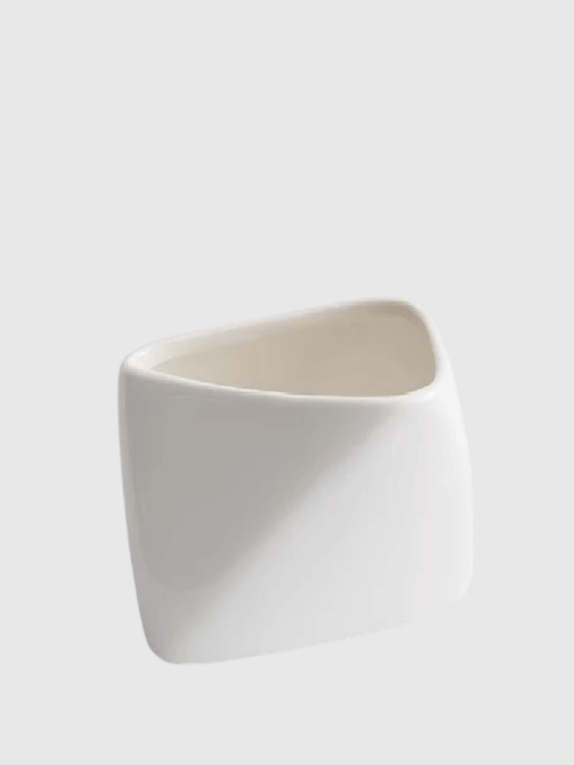 Tabletop and Bar Three-dimensional Frilled Ceramic French Fries Potato Chips Bowl Home Cup Bowl Creative Hotel Tableware Snack Dish Dip Seasoning Serveware Dishes in white