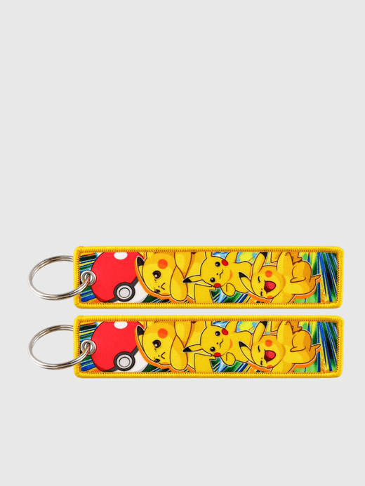 Anime Pokémon Pikachu Keychain for Cars Backpack Key Holders Embroidery Keyrings Key Tag Jet Accessories Gifts charms