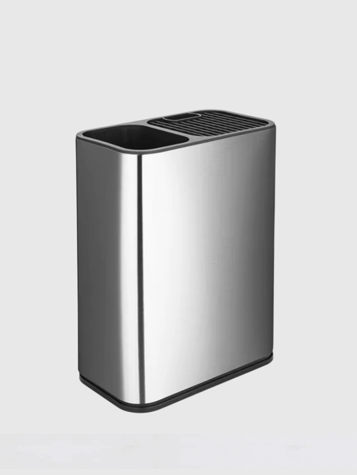 Multifunctional Knife Holder Organizer Knife Fork Spoon Stand Tableware flatware Cutlery Storage Kitchen Chef Knives block Accessories organizers in silver color with black