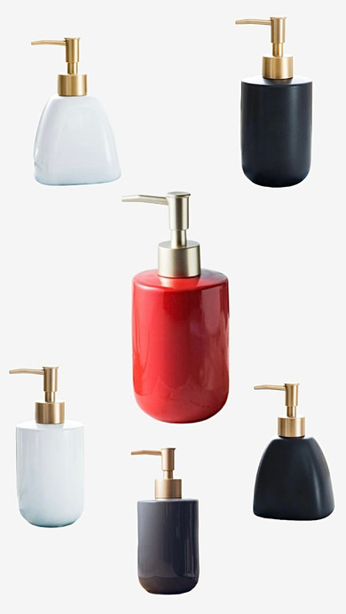 Bathroom Accessories Nordic Home Ceramic Soap Dispenser Press type Hand Sanatizer Dispenser Shampoo Lotion Bottle Portable Soap Dispensers Trending in Red Black White Gray / Grey Bathroom Accessories Nordic Home Ceramic Soap Dispenser Press type Hand Sanatizer Dispenser Shampoo Lotion Bottle Portable Soap Dispensers Trending in Red Black White Gray / Grey