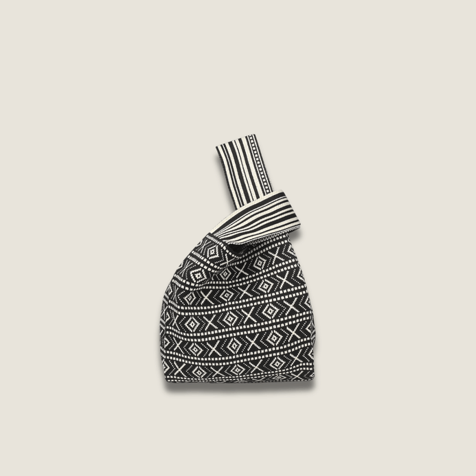 Geo Retro woman women’s High-End Fashion geometric bohemia design Style Exquisite Pattern Wrist Handbag, Durable and Wear-Resistant Knitted Fabric Can Be Used for a Long Time, Suitable for All Seasons, Can Be Used by Women for Travel, Vacation, Walking and Shopping boho bohemian Bags in black with white multi color