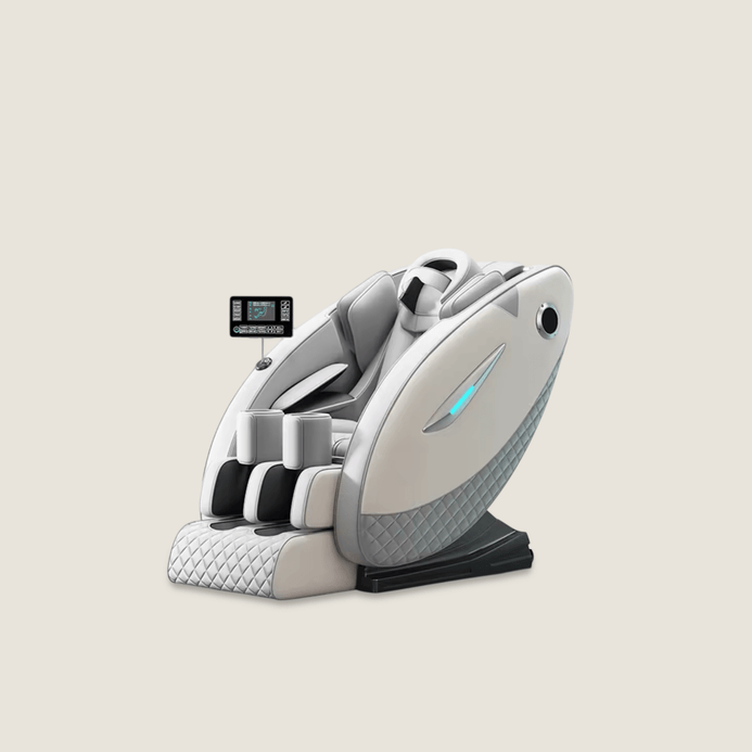 Beauty and skincare 4D Full Body Relaxation Massage Chair Zero Gravity SL-Track Shiatsu Recliner with Bluetooth Speaker AI Control relaxation wellbeing in Gray grey