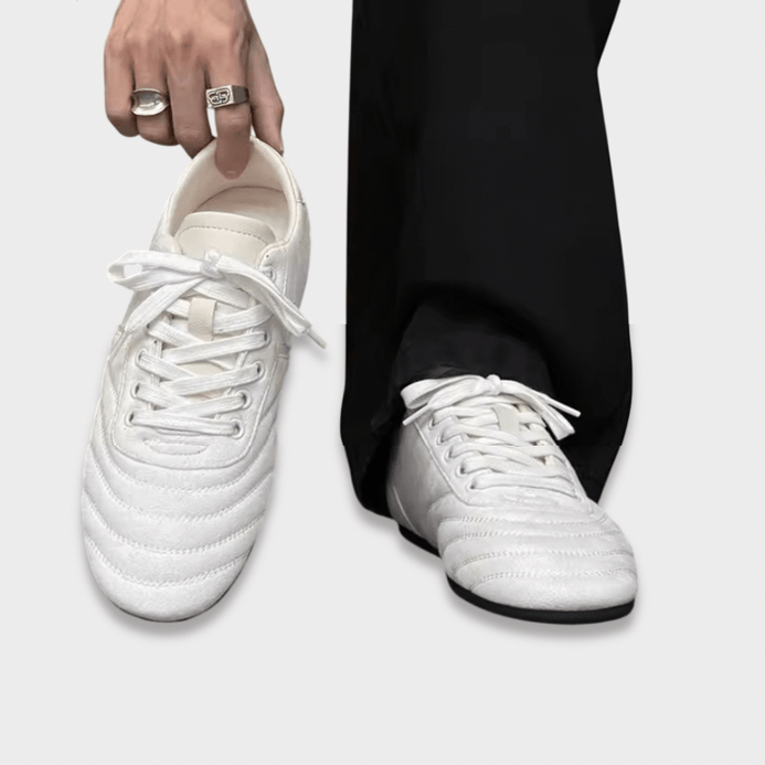 Men’s man mens Casual Flat Bottom Running Commuter Collection Comfortable Breathable Sport Sneakers trainers shoes in white