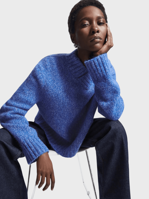 Women’s woman womens petite-, tall-, plus-, size office commute wfh workwear V-neck casual wool blend long-sleeves Sweaters clothing in light blue