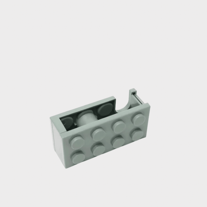 Office Home Building Block Desktop Tape Cutter Transparent Tape Holder for Office Stationery Tape Dispenser Cute Storage Box dispensers in green
