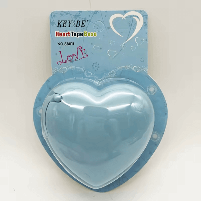 Office Home Mini Kawaii Tape Cutter Students Handmade Tools accessory love heart shape washi Tape Dispenser Holder Family Gift Packaging in pastel light blue color