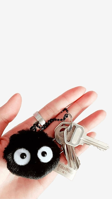 Plush Keychain Spirited Away Hayao Miyazaki My Neighbor Totoro Briquettes Elf Doll School Bag Cute Accessories Key Chains Charm Trending Plush Keychain Spirited Away Hayao Miyazaki My Neighbor Totoro Briquettes Elf Doll School Bag Cute Accessories Key Chains Charm Trending