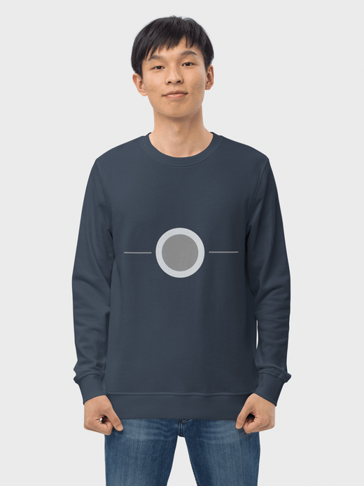 Women’s woman womens Men’s man mens Unisex Genflex Gender Neutral Genderfluid petite-, tall-, plus-, size  Crewneck round O-neck long sleeves graphic Japanese country flag sweatshirts in French navy blue