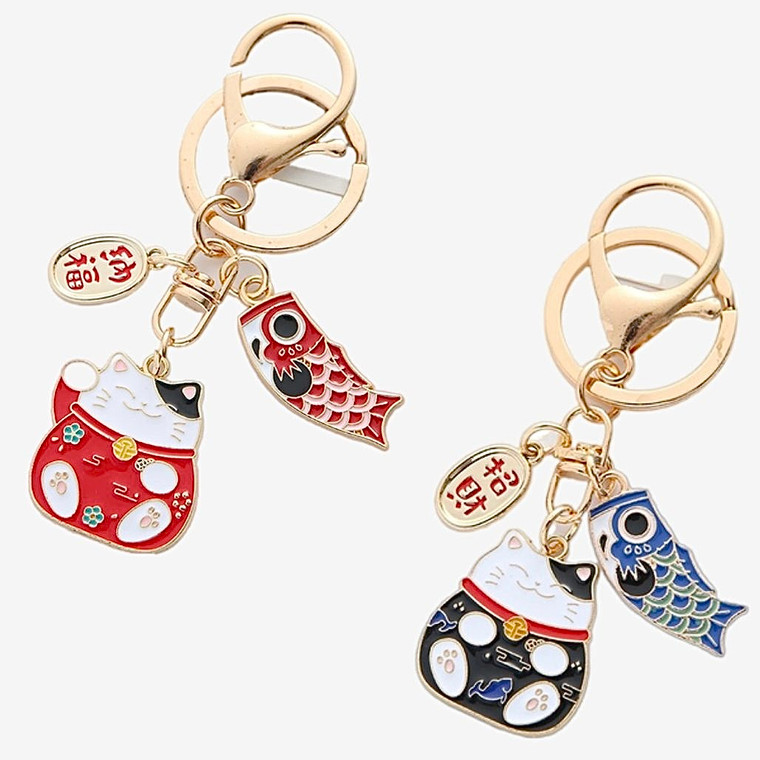 Japan Anime Drip Oil Lucky Cat Fortune Keychain Alloy Clothes Backpack Keyring Key Chain Charms Couple Gifts Japanese Key Chains Charm Trend in Red Black Japan Anime Drip Oil Lucky Cat Fortune Keychain Alloy Clothes Backpack Keyring Key Chain Charms Couple Gifts Japanese Key Chains Charm Trend in Red Black