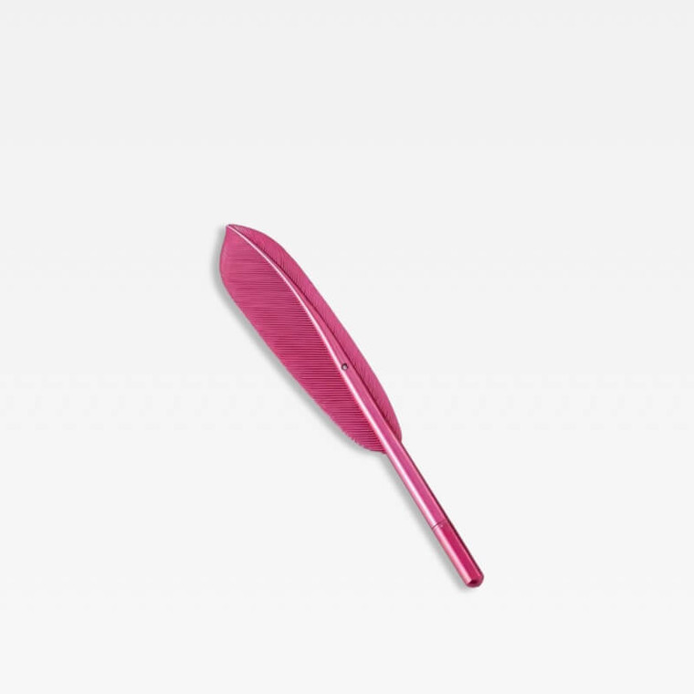 Office School home study room 1 Piece Korean Stationery Cute Feather Ballpoint Pen Creative Bent birds feathers wing accessories Supplies Gel Pens Gifting writing accessory in rose-pink color