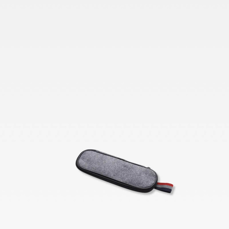 Dinner Dining Party Event Office Home Bar Restaurant Flatware Pouch fabric cutlery chopsticks zipper close bag with carry strap in dark Gray grey