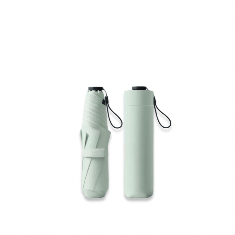 Japanese Umbrella 125g Japanese ultra-light portable sun umbrella sun protection and ultraviolet rain dual-purpose 3-fold 6-bone school university Student Sunny travel accessory Holiday Vacation getaway shopping pencil Umbrellas accessories in Mint green