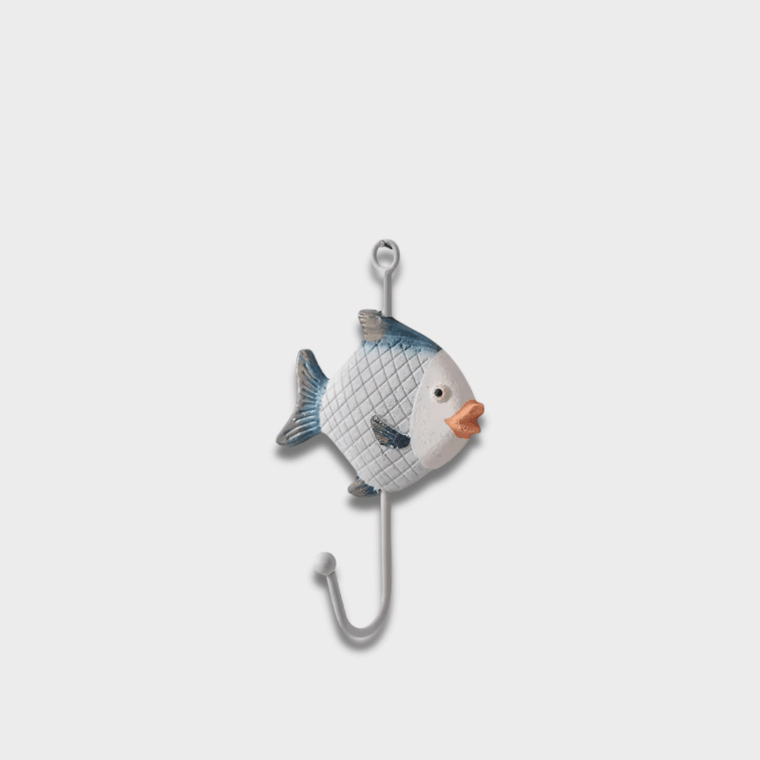 Indoor Outdoor Garden Nautical Themed Entryway reception Home Decorative puffer fish Hook Coat Hanger Ocean Decor Key Hanger Hooks in white light blue orange white, multi color