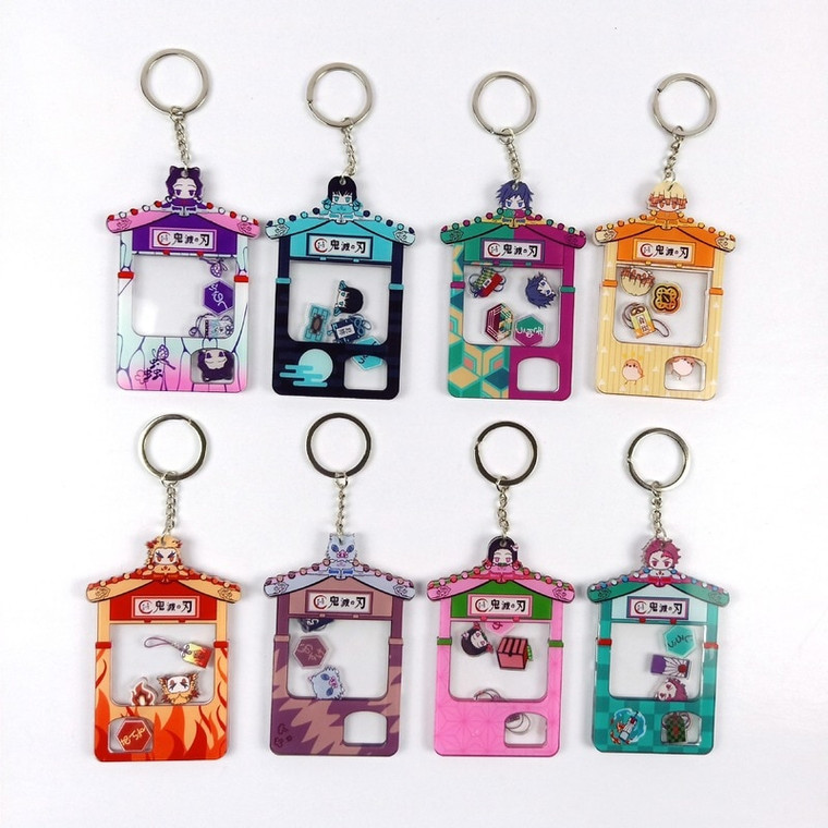 Japanese Design Keychains Man Demon Slayer Key Chain Women Cartoon Key Holder Cute Couples Keyring Creative Key Ring Pendant Acrylic Party Keychain Japan Key Chains Trend