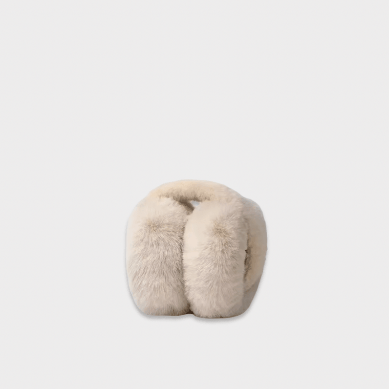 Women’s woman womens Men’s man mens Unisex Genflex Gender Neutral Genderfluid office commute workwear evening party casual literary cap Earflap Protection Ear-Muff Ear Cover Fashion soft plush earmuffs headwear accessories in beige