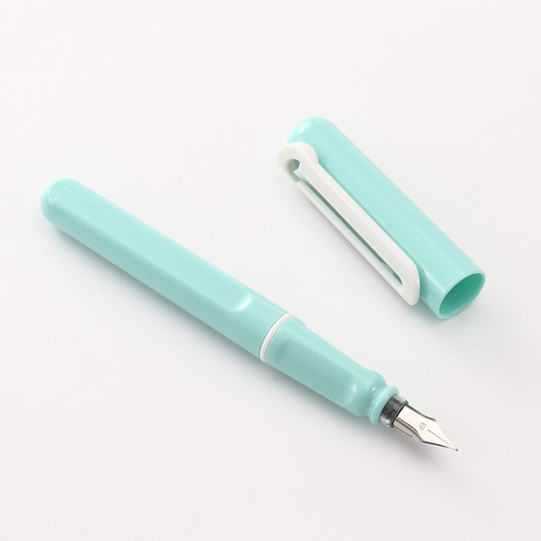 Macaron Color Fountain Pen Cute Posture Correction EF/F Nib Ink Pens for Writing Office School Supplies with Original Box Trend in Light Green