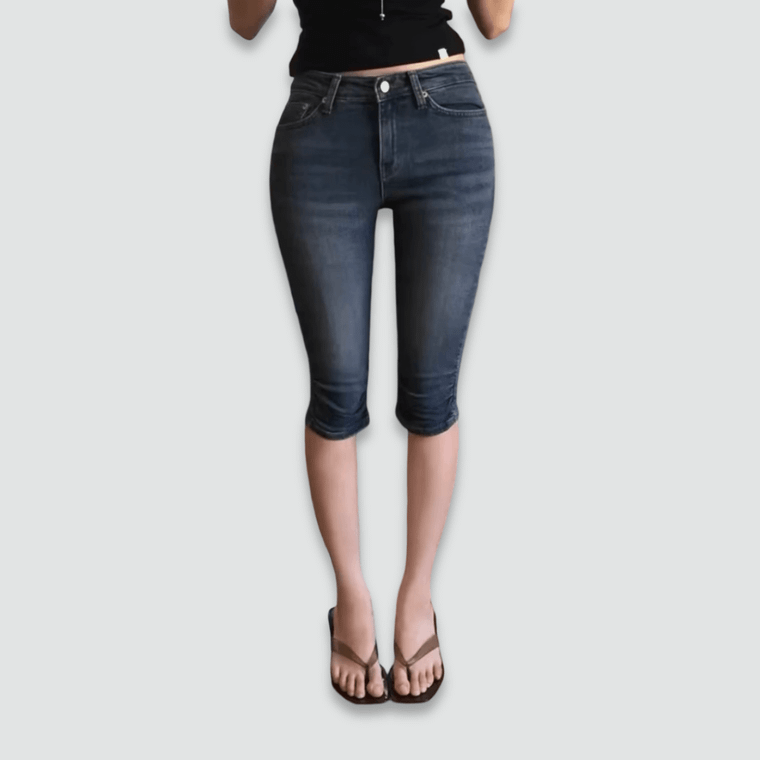 Women’s woman womens petite-, tall-, plus-, size Loose Straight Washed button close Denim Jeans Spring Summer Trousers Collection Topstitch Design Casual Jeans Pants in dark blue